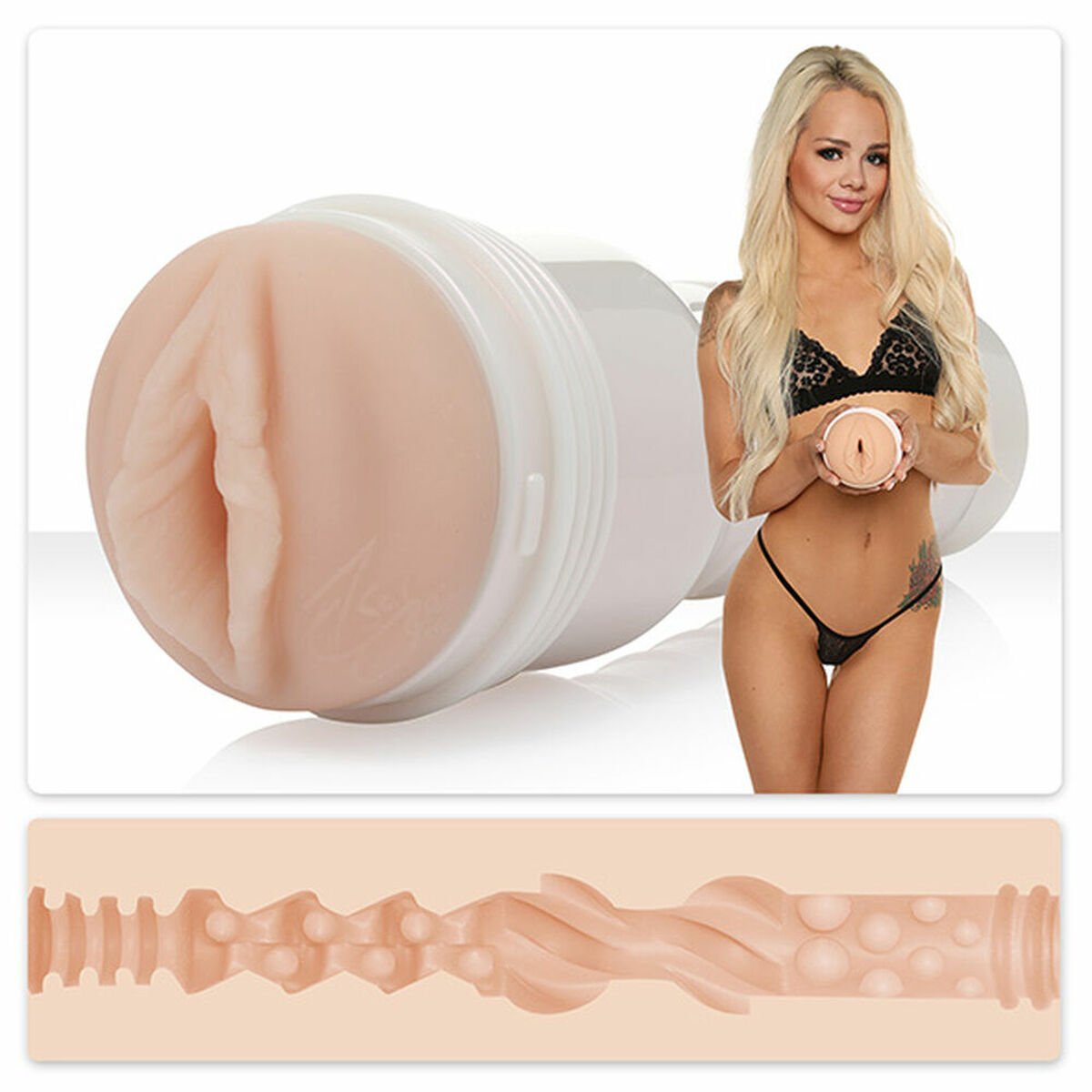 Onanerer Fleshlight Elsa Jean med Fantastiske funksjoner