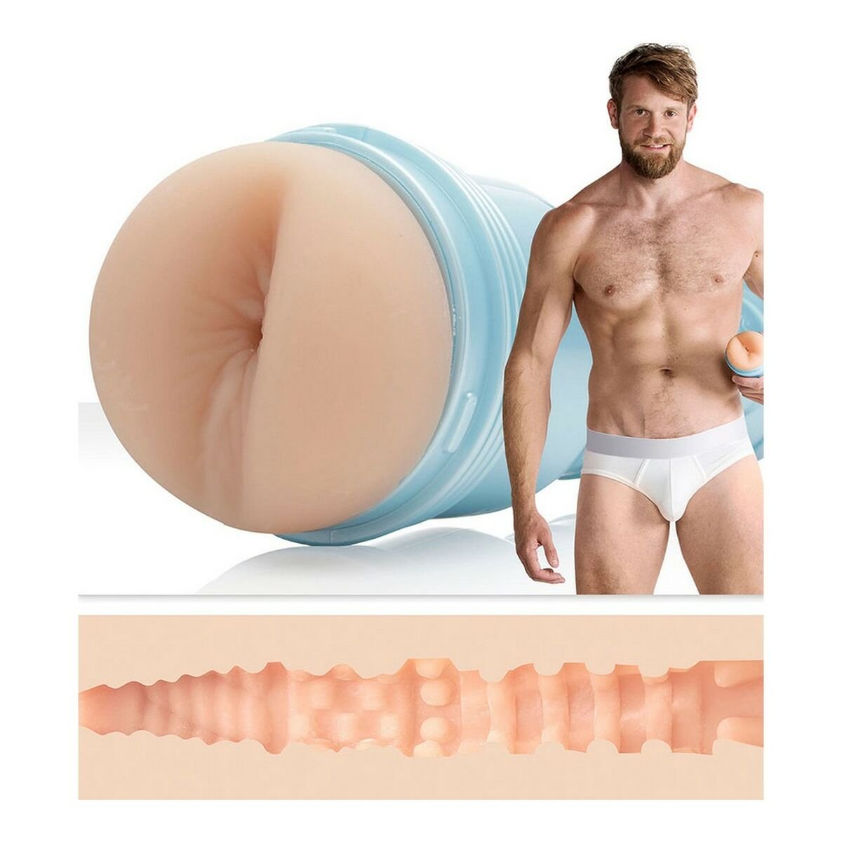 Onanerer Fleshlight Colby Keller med Fantastiske funksjoner