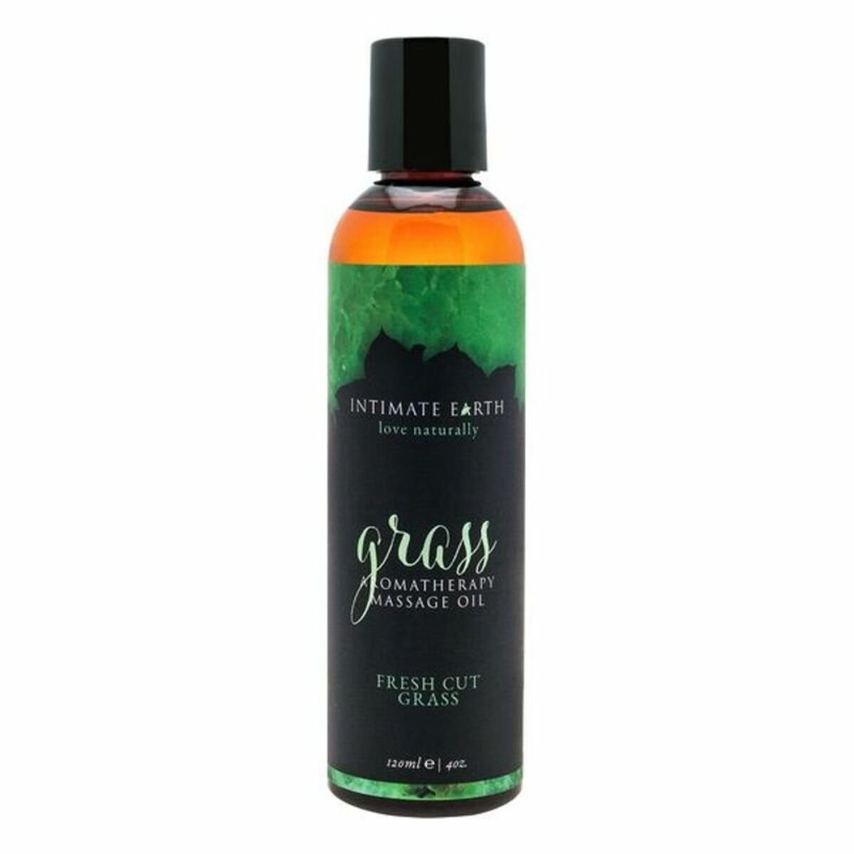 Erotisk Massasjeolje Intimate Earth Grass (120 ml) med Fantastiske funksjoner