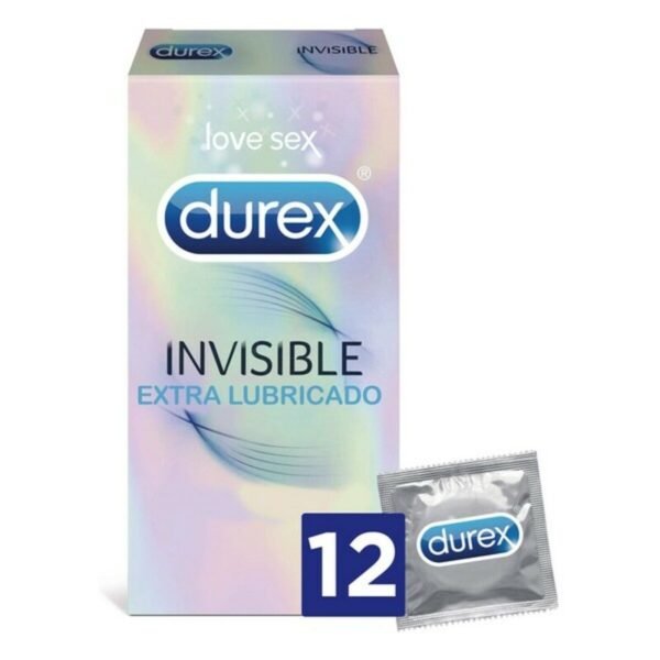 Usynlige Ekstra Smørte Kondomer Durex Invisible (12 uds) med Fantastiske funksjoner