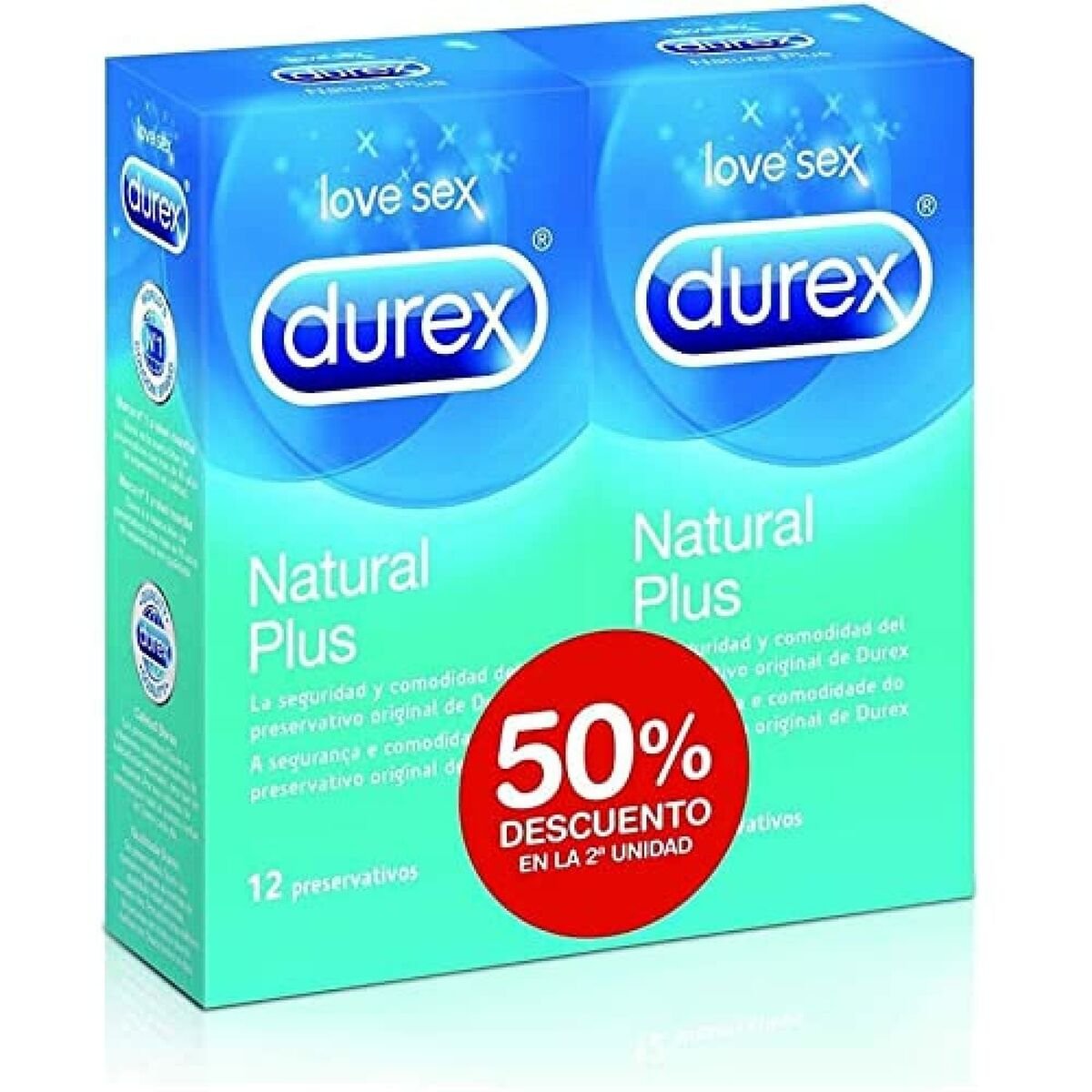 Kondomer Durex Natural Plus 24 enheter med Fantastiske funksjoner