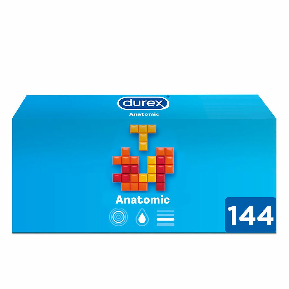 Kondomer Durex Anatomic 144 enheter med Fantastiske funksjoner