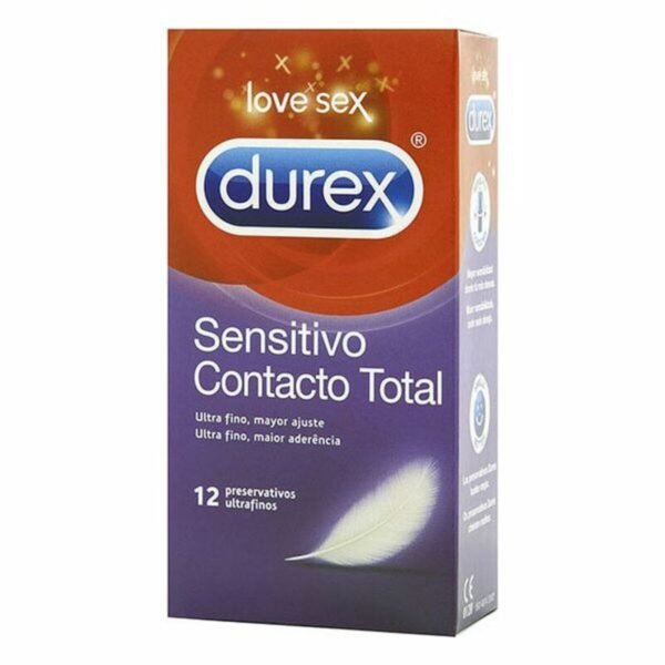 Kondomer Durex Sensitivo Contacto Total 12 enheter med Fantastiske funksjoner