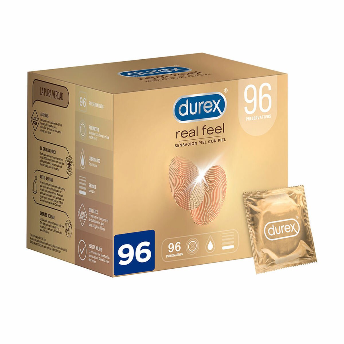 Real Føl Kondomer Durex 96 enheter med Fantastiske funksjoner