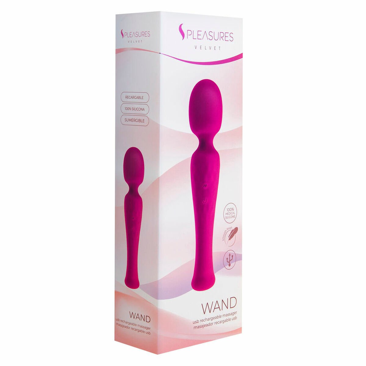 Massasje S Pleasures Wand Rosa med Fantastiske funksjoner