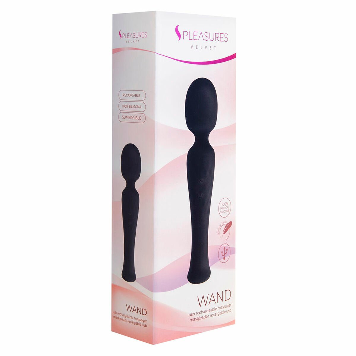 Massasje S Pleasures Wand Svart med Fantastiske funksjoner