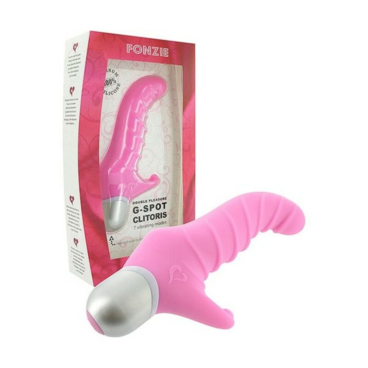 Fonzie Vibrator Rosa FeelzToys Fonzie Rosa med Fantastiske funksjoner