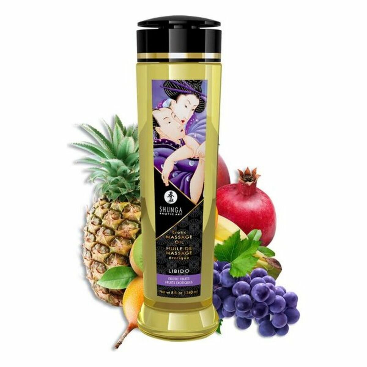 Erotisk Massasjeolje Shunga Eksotiske Frukter (240 ml)