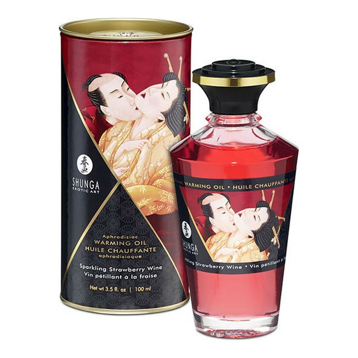 Hot Oil Jordbær Shunga (100 ml)