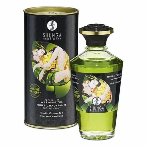Erotisk Massasjeolje Shunga 100 ml Grønn Te