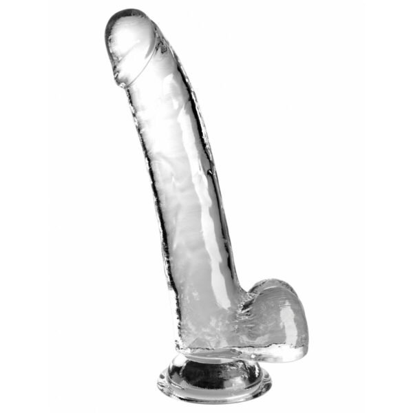 Realistisk Dildo Pipedream King Cock Clear TPE Gjennomsiktig