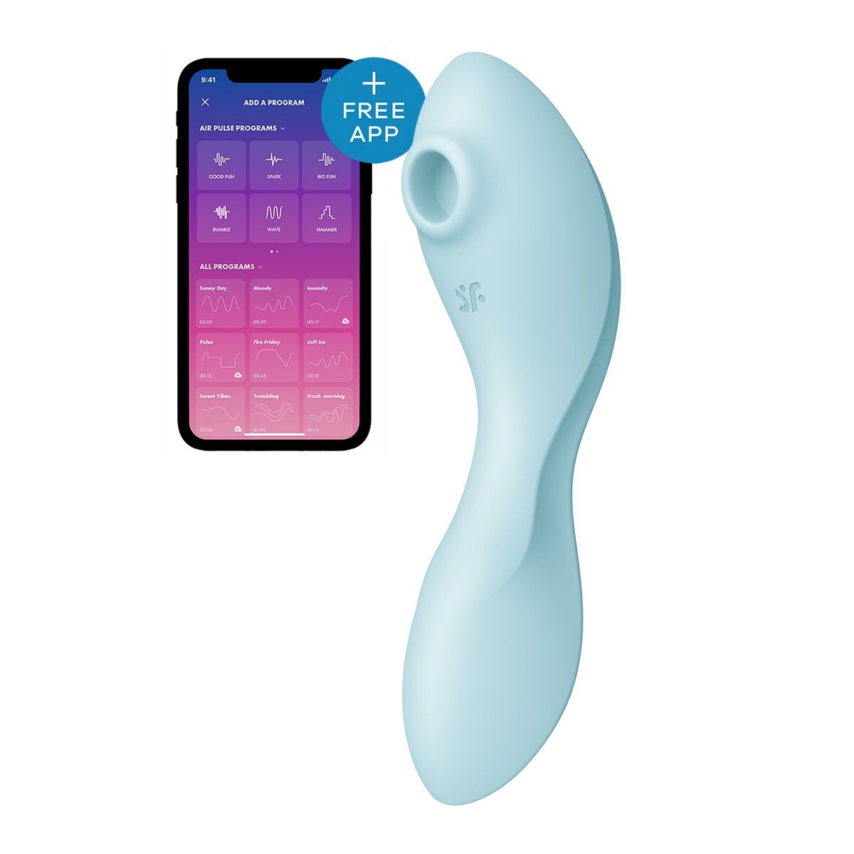 Sugestimulator for klitoris Satisfyer Cruvy Trinity 5+ Blå