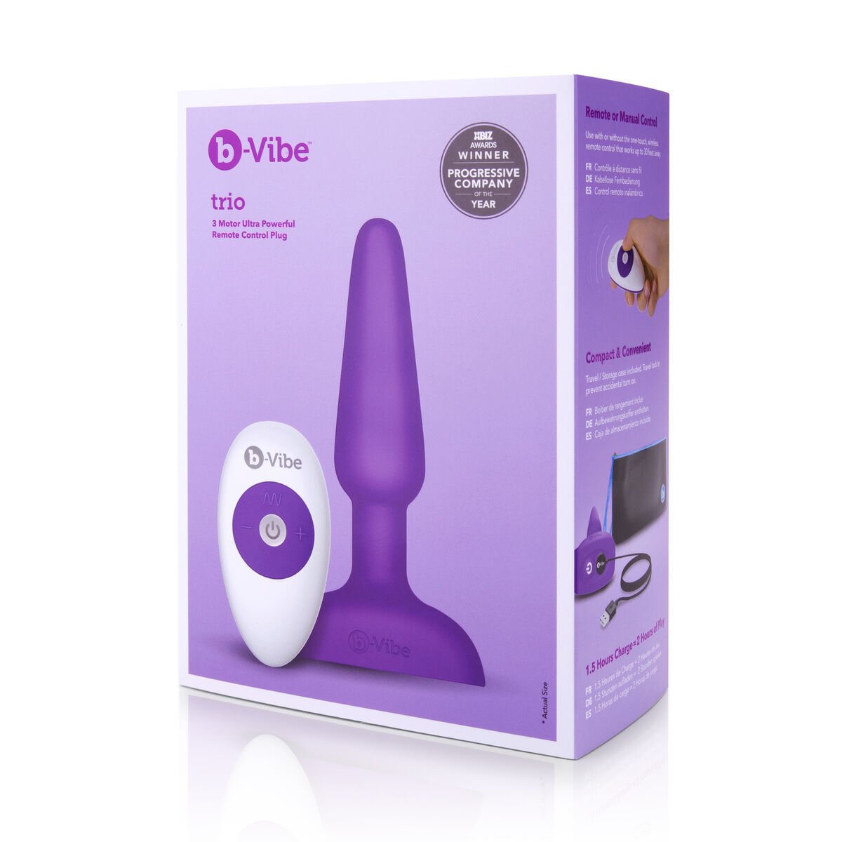 Analplugg med fjernkontroll B-Vibe 05882530000 Lilla