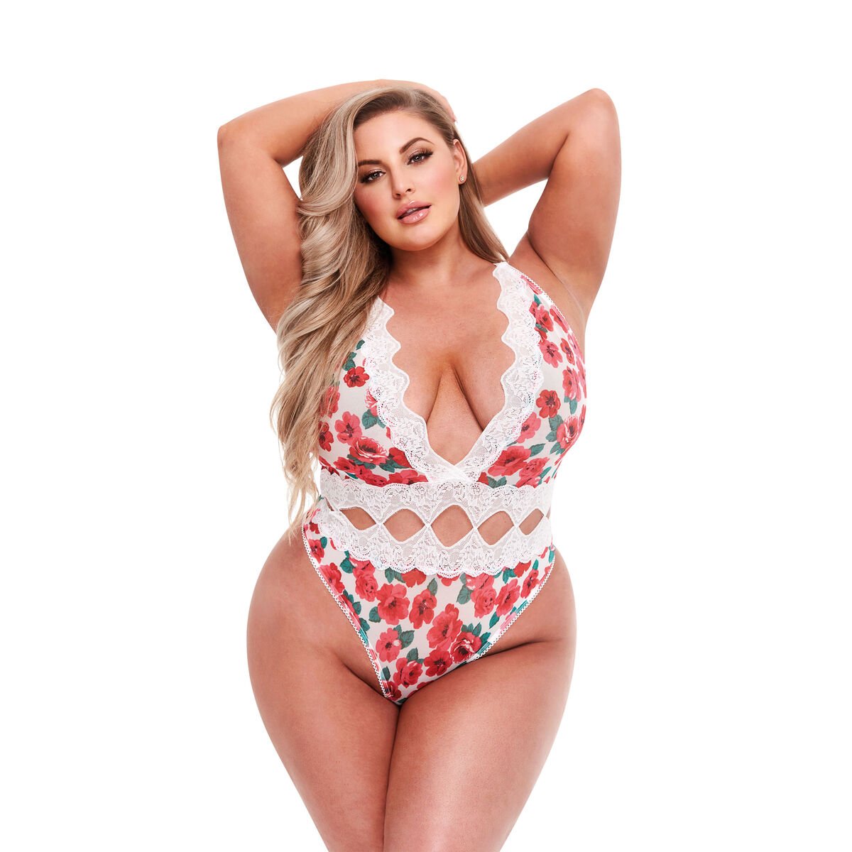 Trikot Baci Lingerie Floral & Lace Flerfarget XL Queen