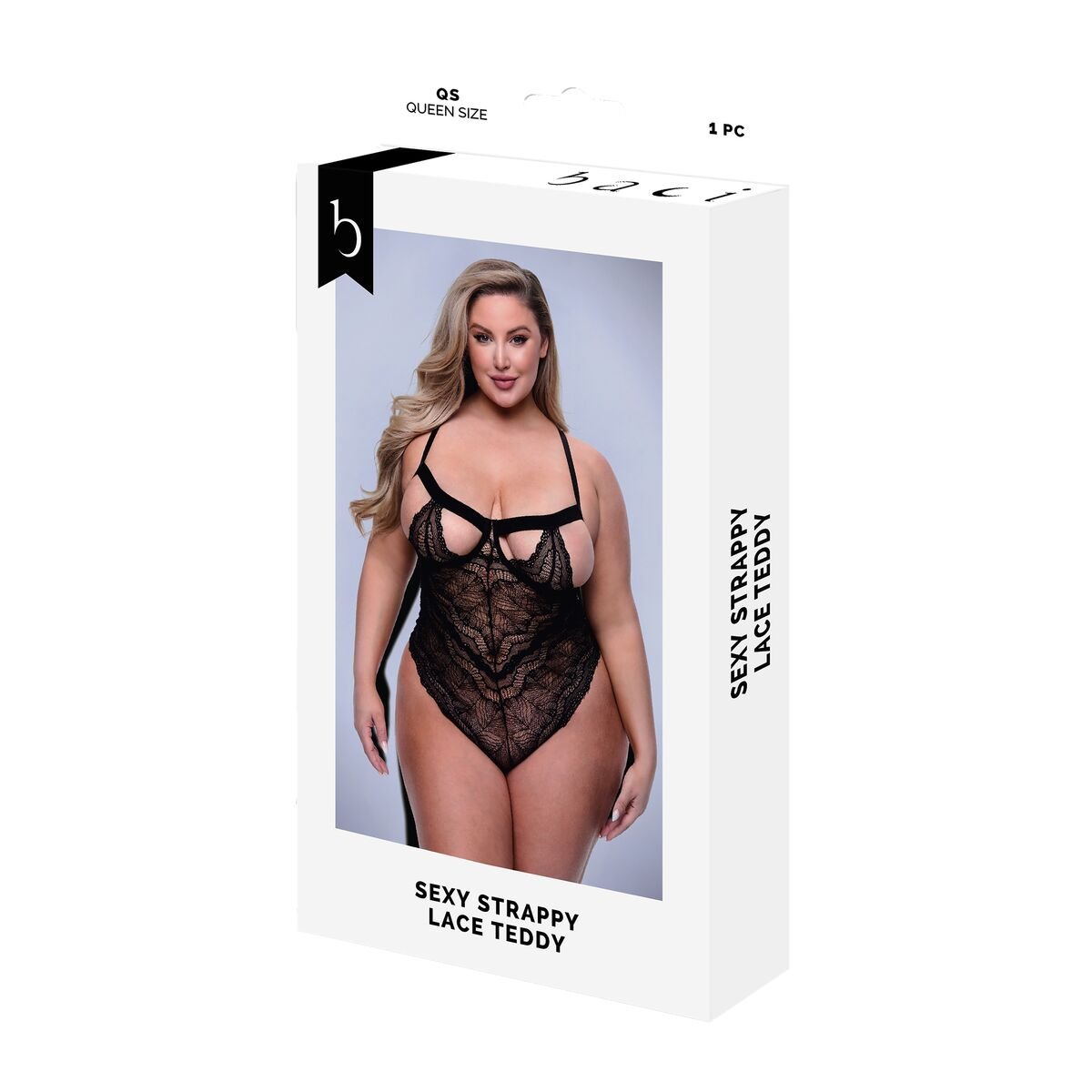 Trikot Baci Lingerie Sexy Strappy Lace Svart Queen