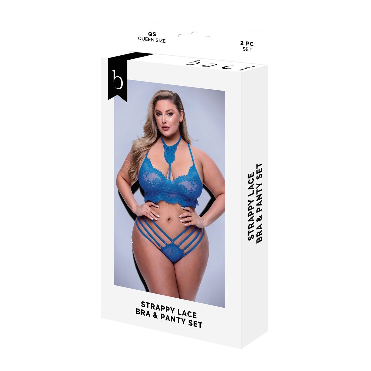 Undertøysett Baci Lingerie Bra & Panty Blå (Queen)