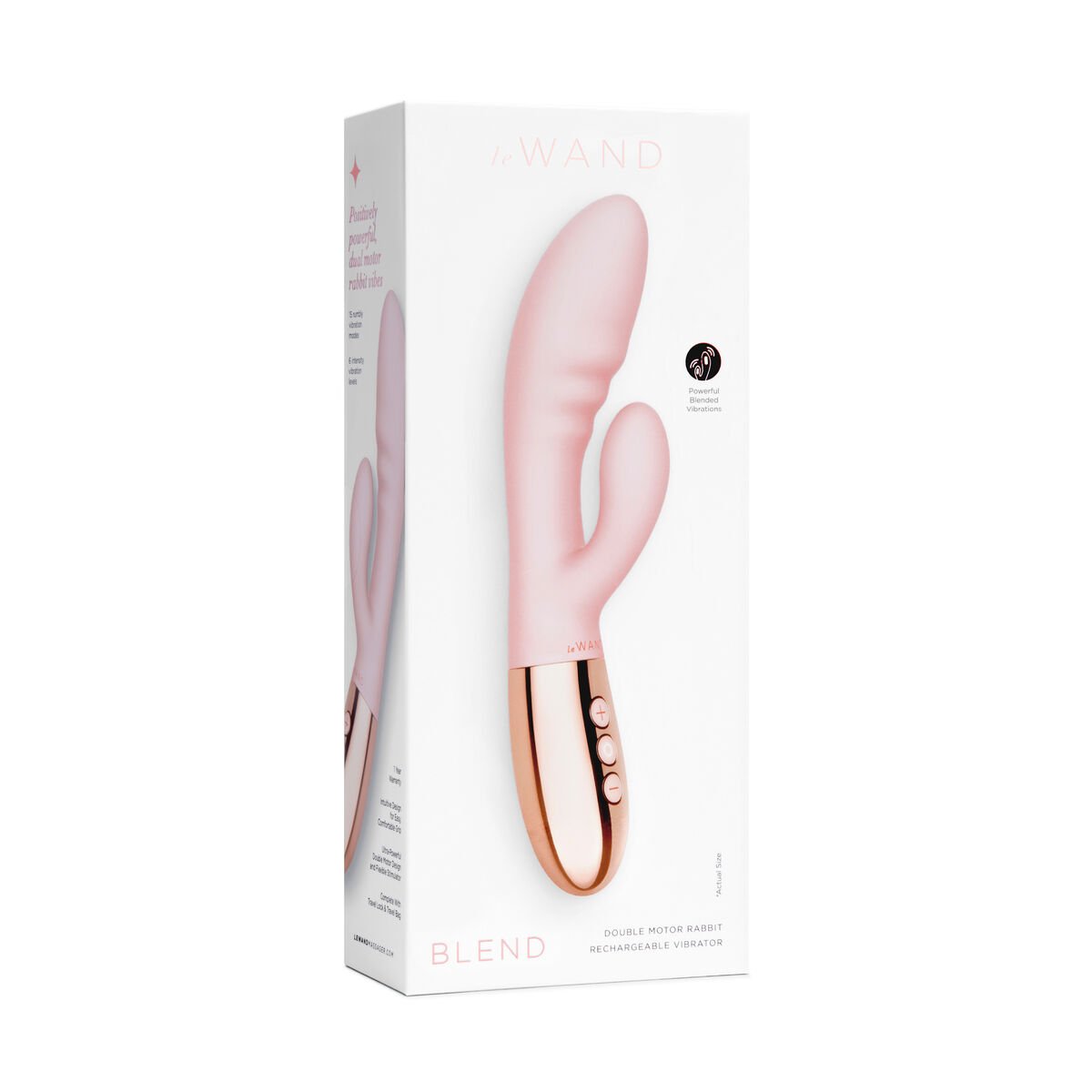 Dobbel Stimulering Vibe Le Wand Blend Rose Gold Gyllen Rose Gull