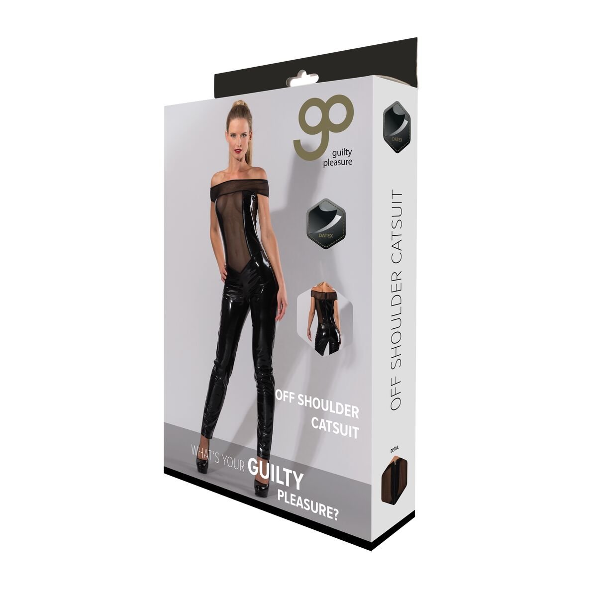 Erotisk Kostyme Guilty Pleasure Catsuit Svart XL
